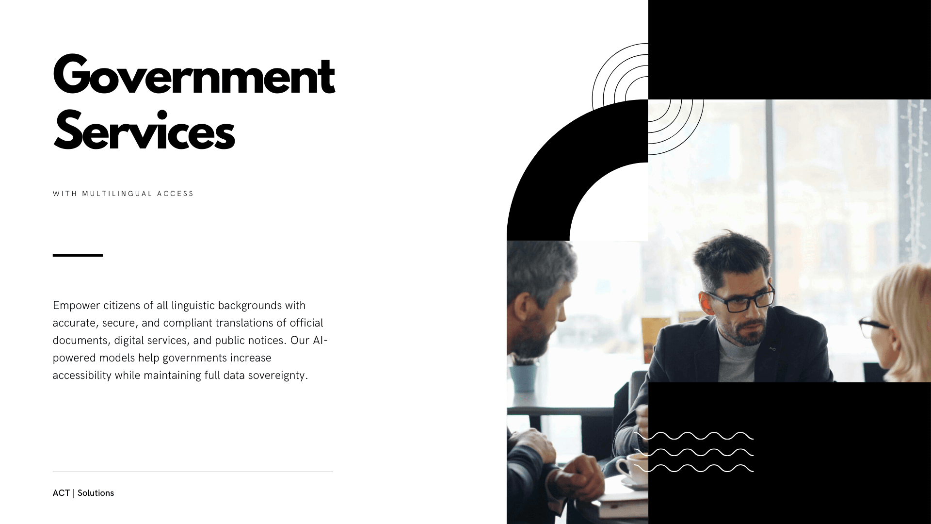 Government translation solutions illustration